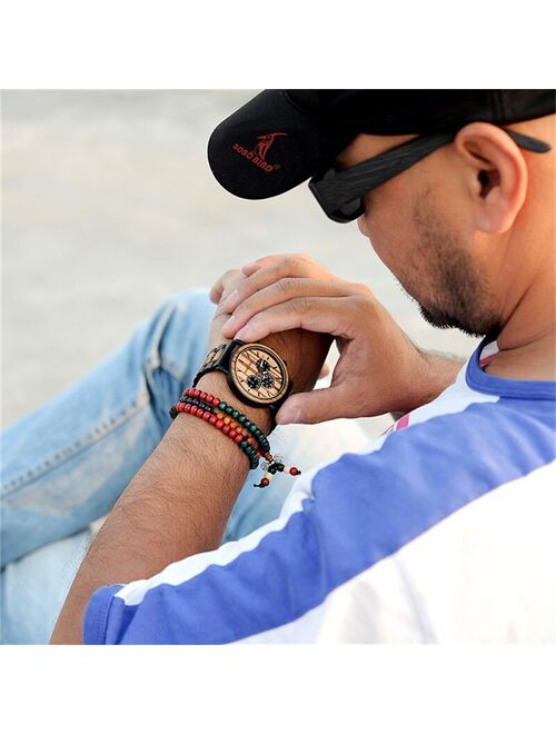 BOBOBIRD Luxury Business Watch Men Wooden Stopwatch Date Display Chronograph Wrist watches relogio masculino Ship From USA