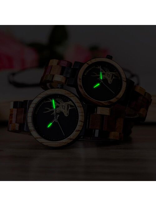 BOBO BIRD Wooden Couple Watch Relogio Masculino Quartz Watches for Men Women Wood Clock Timepieces Ideal Gifts erkek kol saati