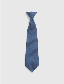 Kids Chambray Clip-On Tie