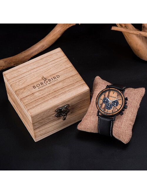 reloj hombre BOBO BIRD Men Watch Wood Watches Women Timepieces Chronograph Military Quartz Wristwatches relogio masculino OEM