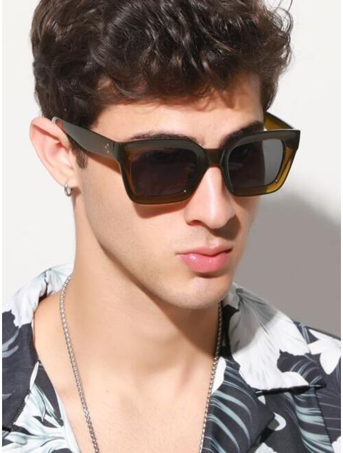 Shein Men Acrylic Frame Sunglasses