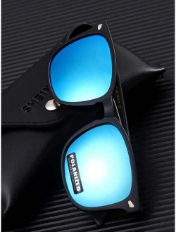Men Square Frame Polarized Sunglasses
