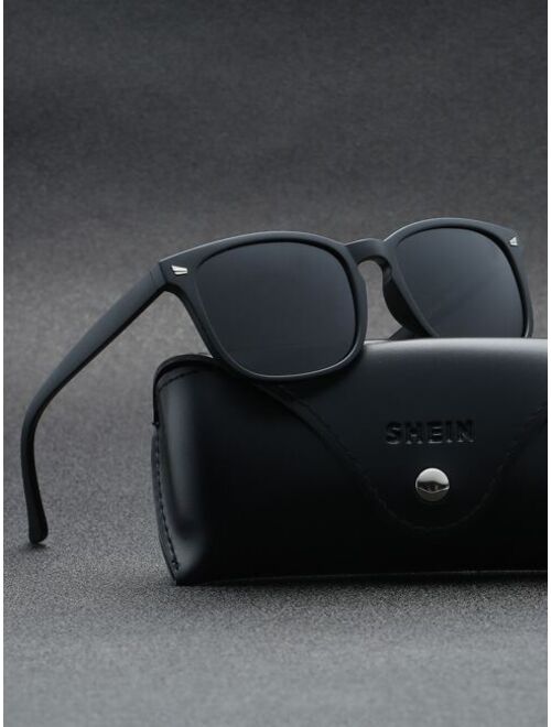 Buy Shein Men Square Frame Polarized Sunglasses online | Topofstyle