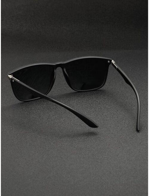 Shein Men Square Frame Polarized Sunglasses