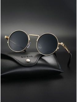 Men Round Frame Sunglasses