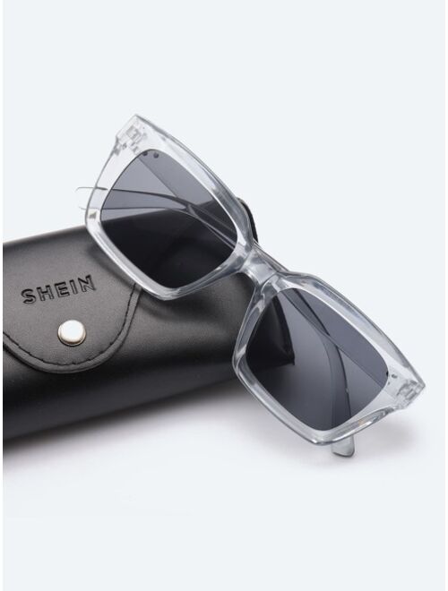 Shein Men Clear Frame Sunglasses