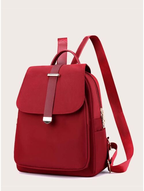 Shein Minimalist Flap Backpack