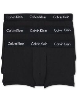 Men's 3 Pack Solid Elastic Waist Trunks