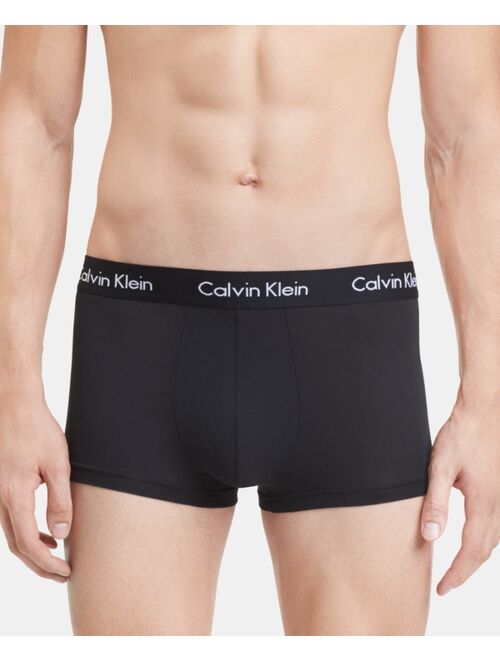Calvin Klein Men's 3 Pack Solid Elastic Waist Trunks