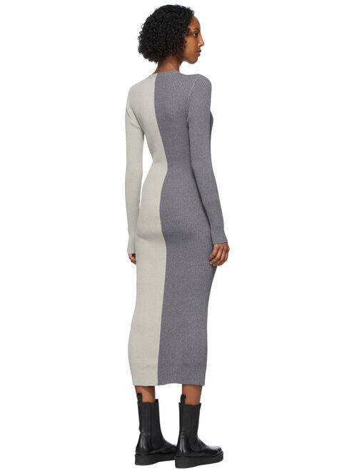 Staud Grey & Taupe Shoko Sweater Dress