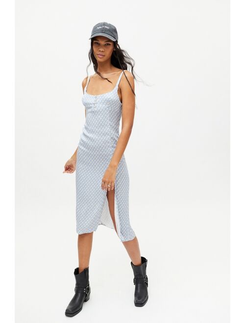 Urban outfitters UO Tiera Slit Midi Slip Dress