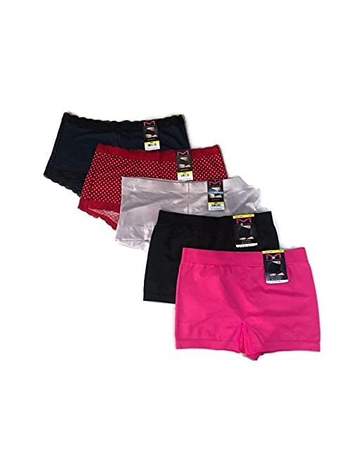 Maidenform Women's 5-Pack Boyshort Sampler Assortment Panties
