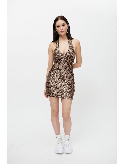 Urban outfitters UO Stef O-Ring Halter Mini Dress