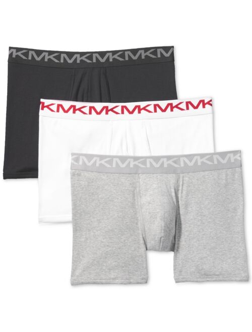 Michael Kors Men's Performance Cotton Boxer Briefs, 3-Pack