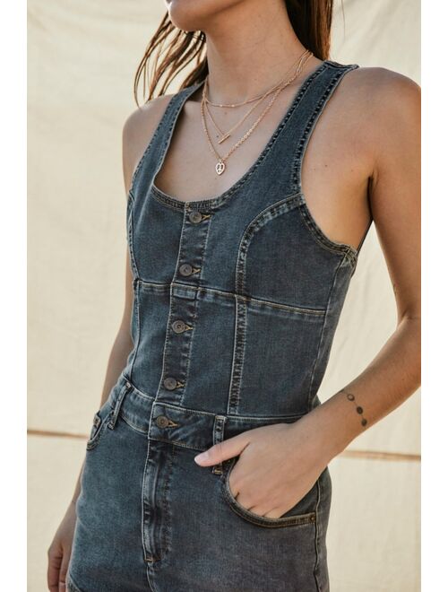 BDG Ariana Denim Halter Romper