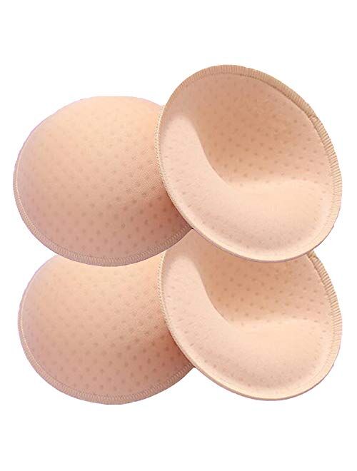 Bra Insert Pads 2 Pairs,ONDY Round Breast Enhancers,Invisible Bra Push Up Pad for Yoga Sports Bra