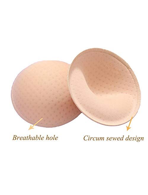 Bra Insert Pads 2 Pairs,ONDY Round Breast Enhancers,Invisible Bra Push Up Pad for Yoga Sports Bra