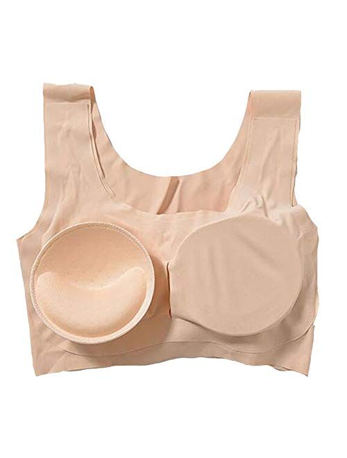 Bra Insert Pads 2 Pairs,ONDY Round Breast Enhancers,Invisible Bra Push Up Pad for Yoga Sports Bra