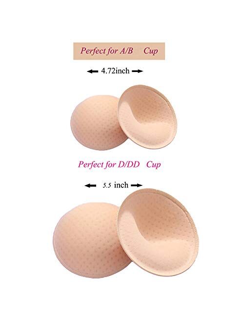 Bra Insert Pads 2 Pairs,ONDY Round Breast Enhancers,Invisible Bra Push Up Pad for Yoga Sports Bra