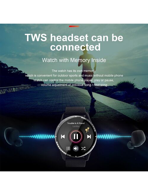 Smartwatches with Wireless Earbuds Fitness Bracelet Bluetooth Calls Heart Rate Monitoring Smart Watch Android IOS OLED Display