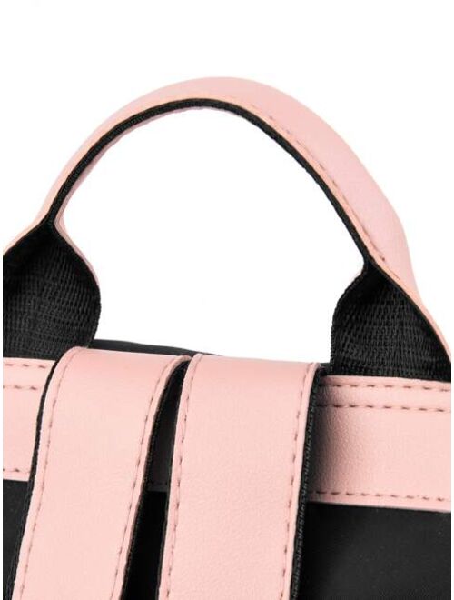 Shein Two Tone Functional Backpack