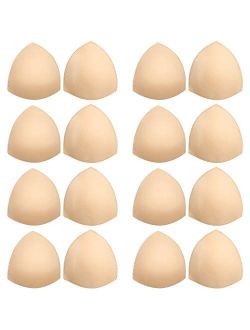 Bra Pads Inserts 8 Pairs, Bra Cups Inserts, Removable Breast Enhancers Inserts for Women (Beige)
