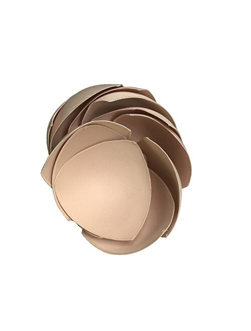 6 Pairs Large Bra Pad Insert for Sport Bra and Bikini Tops 5.9x6.69 Inch (Beige) Best for D/DD or E Cup
