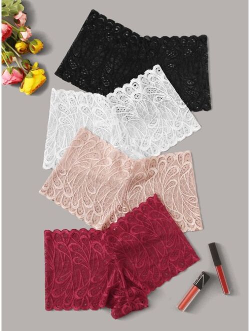 Shein 4pack Floral Lace Panty Set