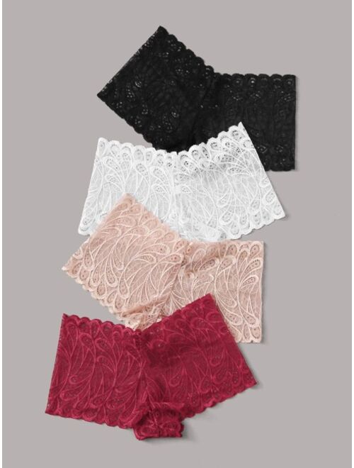 Shein 4pack Floral Lace Panty Set