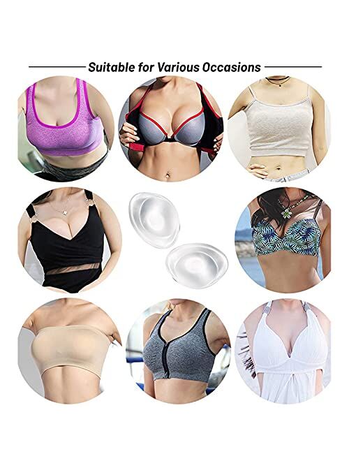 Silicone Bra Inserts, Gel Breast Pads to Enhance Cleavage/Add 1-2 Cups, Suitable for Bras/Dresses/Suspenders/Swimsuits