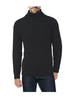 X-Ray Men's Ribbed Pattern Turtleneck Sweater