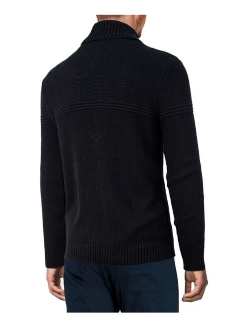 X-Ray Men's Ribbed Pattern Turtleneck Sweater