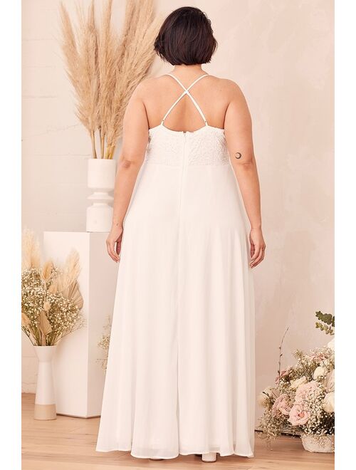 Lulus Madalyn White Lace Maxi Dress