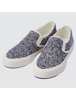 KEITH HARING  COTTON CANVAS SLIP-ON SHOES