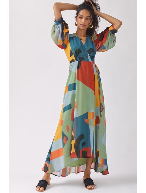 Buy Hutch Geo Wrap Maxi Dress online | Topofstyle