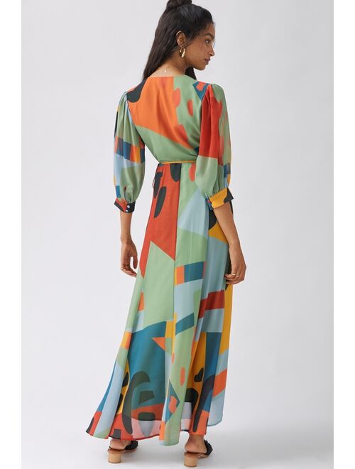 Buy Hutch Geo Wrap Maxi Dress online ...