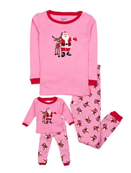 Leveret Kids & Toddler Pajamas Matching Doll & Girls Pajamas 100% Cotton Christmas Pjs Set Fits American Girl 2-14 Years 
