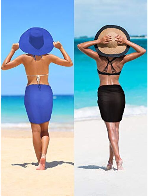 Chuangdi 2 Pieces Women Beach Wrap Sarong Cover Up Chiffon Swimsuit Wrap Skirts