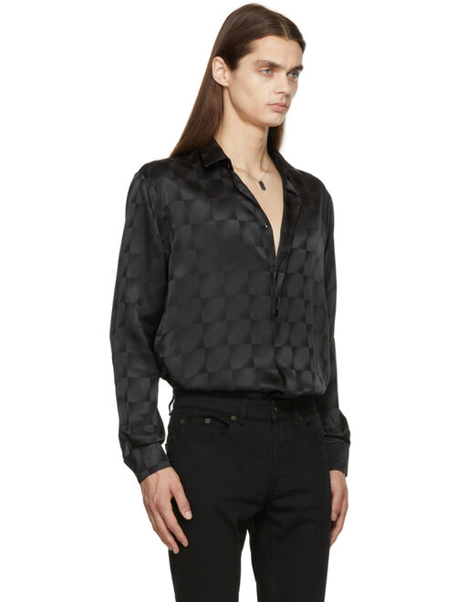 Yves Saint Laurent Black Classic Collar Shirt