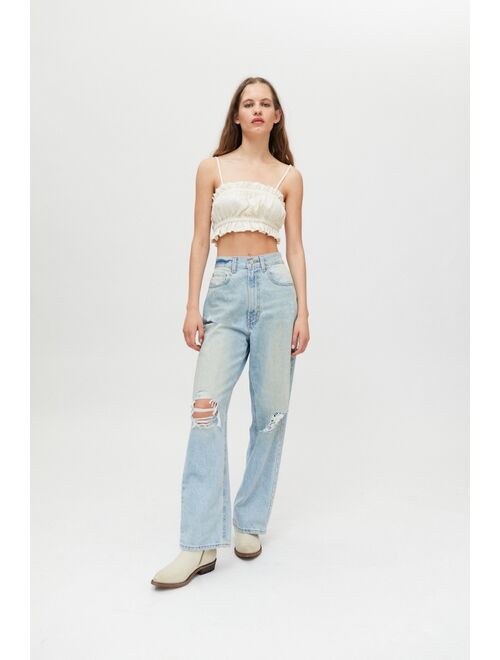 BDG Loose Baggy High-Waisted Jean – Distressed Light Wash