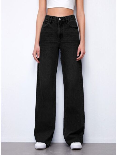 Buy Shein Vintage 90s High-Waist Denim Boyfriend Fit Jeans online ...