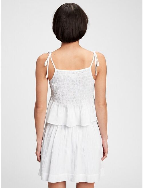 GAP Smocked Peplum Cami