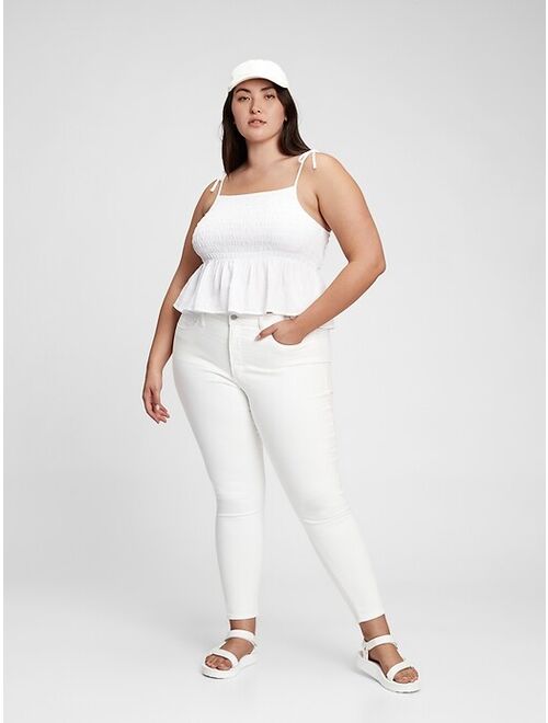 GAP Smocked Peplum Cami