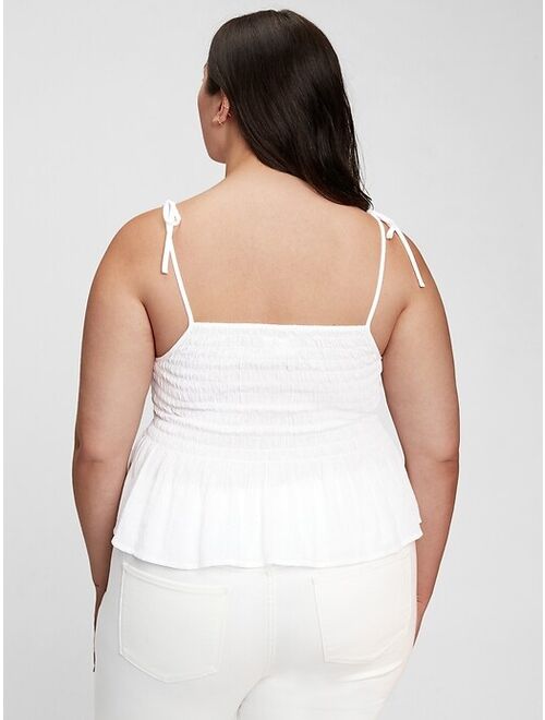 GAP Smocked Peplum Cami