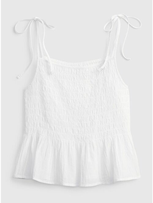 GAP Smocked Peplum Cami