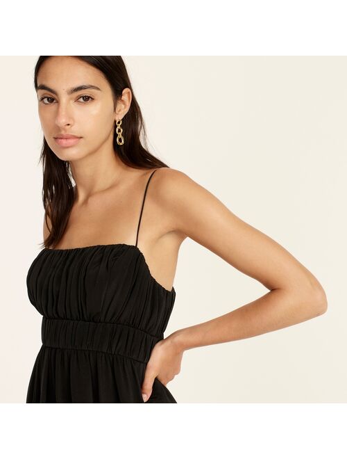 J.Crew Gathered-waist silk midi dress