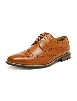 Bruno Marc Moda Italy Men's Prince Classic Modern Formal Oxford Wingtip Lace Up Dress Shoes
