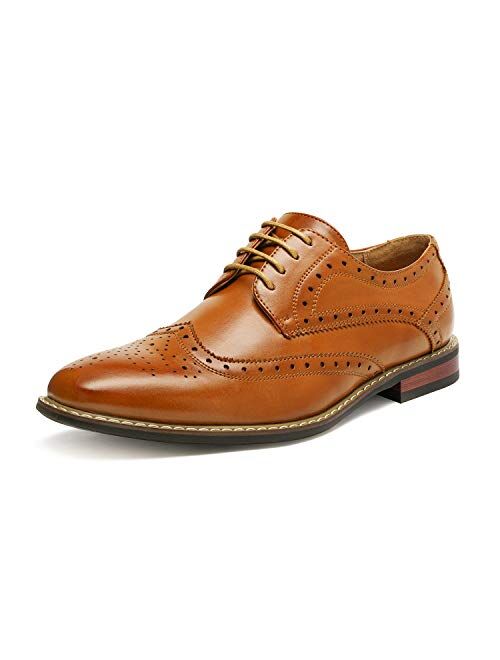 DREAM PAIRS Bruno Marc Moda Italy Men's Prince Classic Modern Formal Oxford Wingtip Lace Up Dress Shoes
