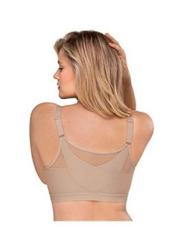 Front Closure Full Coverage Bra for Women with Criss Cross Back Support