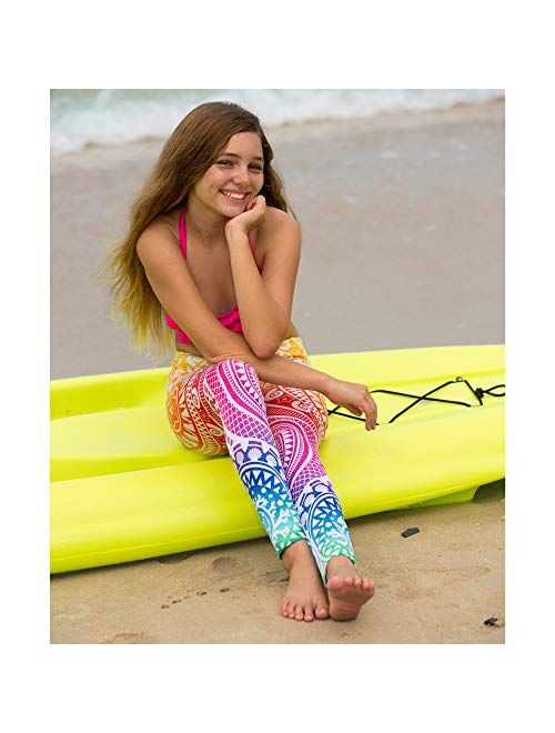 Fin Fun Women’s Mermaid Sport Leggings for Gym Workouts, Yoga, and Swimming